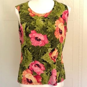 VTG Ronni Nicole by Ouida floral tank